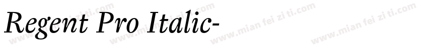 Regent Pro Italic字体转换